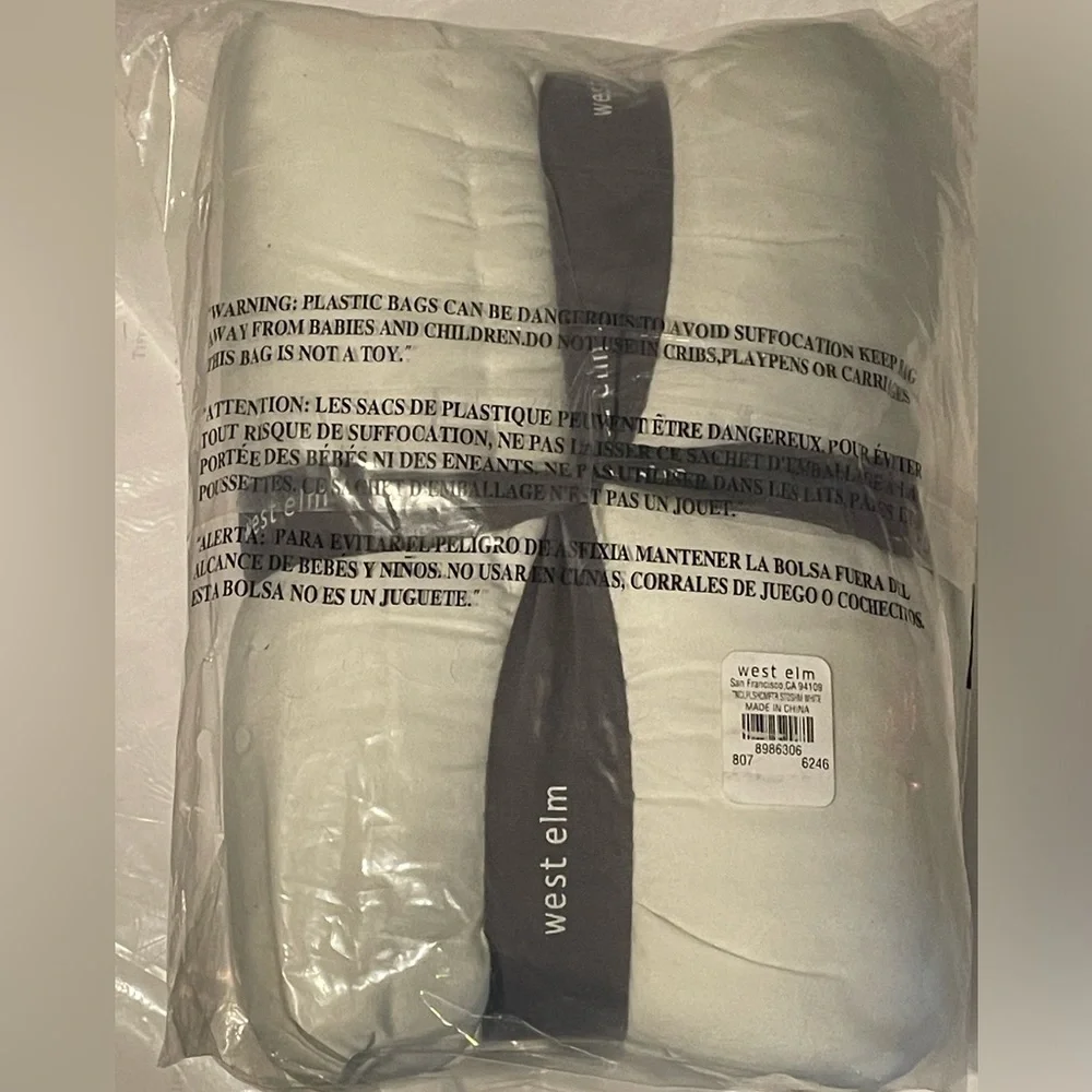 West Elm Silky TENCEL™ Plush Standard Sham in White